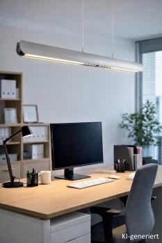 Preview: RIVO LED 45W UGR19 Pendelleuchte 4000K CRI92 120x5,5x8,3cm Hand-Swipe-Steuerung DIM 3.200lm